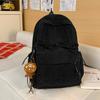 Schoolbag Japanese ins bow new campus high value corduroy schoolbag junior high school high school student backpack