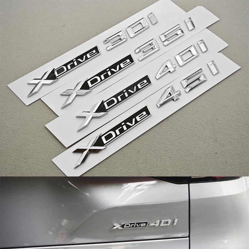 3D ABS Chrome Logo XDrive 18i 20i 23i 25i 30i 35i 40i 45i 48i Emblem Car Trunk Badge For BMW X3 X5 X6 F15 F16 F25 F30 Accessorie