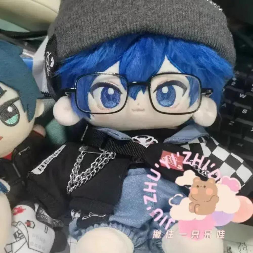 20cm KAITO Snygg Idol Virtuell Karaktär Pojke Docka Cosplay Bomull Stoppad Kropp Klä Upp Bomullsdocka Kläder Bomull Gåva Jul