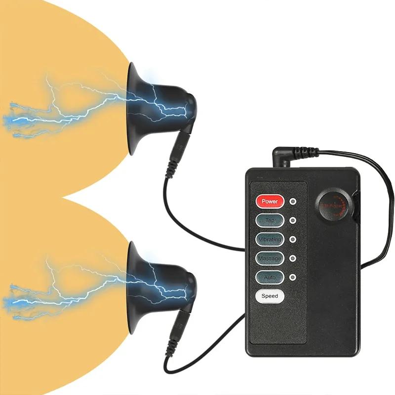 Elektrický šok Přísavka na bradavky Zvětšovač Svorka na bradavky Vakuová pumpa Klip na klitoris Stimulace Vakuem Zvětšovač prsou Sexuální hračka pro ženy Muže SM