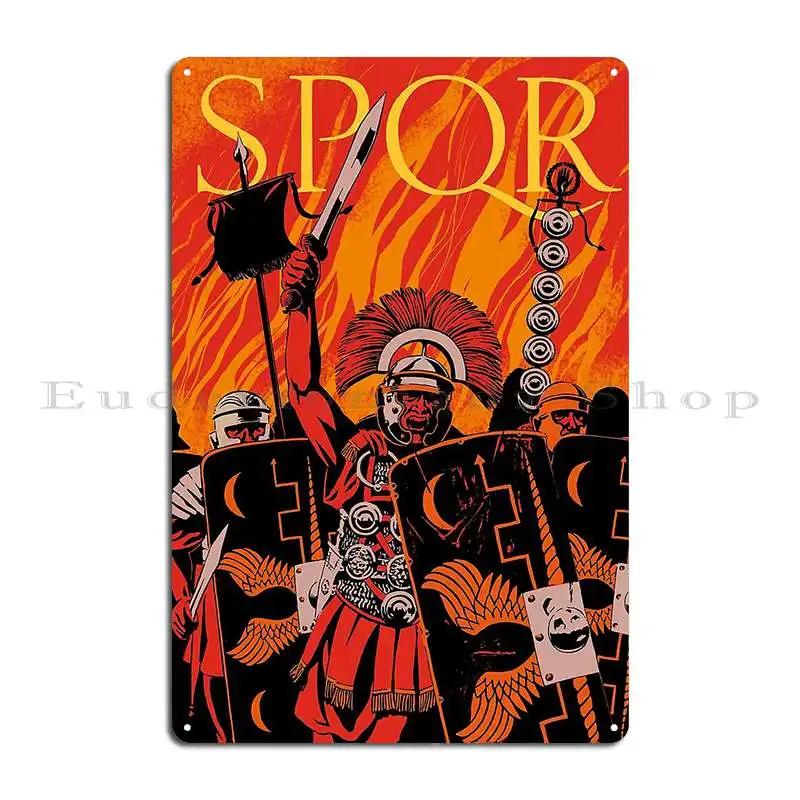 Audentes Fortuna Iuvat SPQR Antica Roma Argento Romano Aquila Invictus Metallo Muro Grotta Garage Progettazione Decorazione Latta Segno Poster