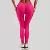European & American Peach Butt Yoga Pants: Seamless, Wrinkled High-Waist, V-Waist Knit, Butt-Lifting, Cropped Fitness T-line.