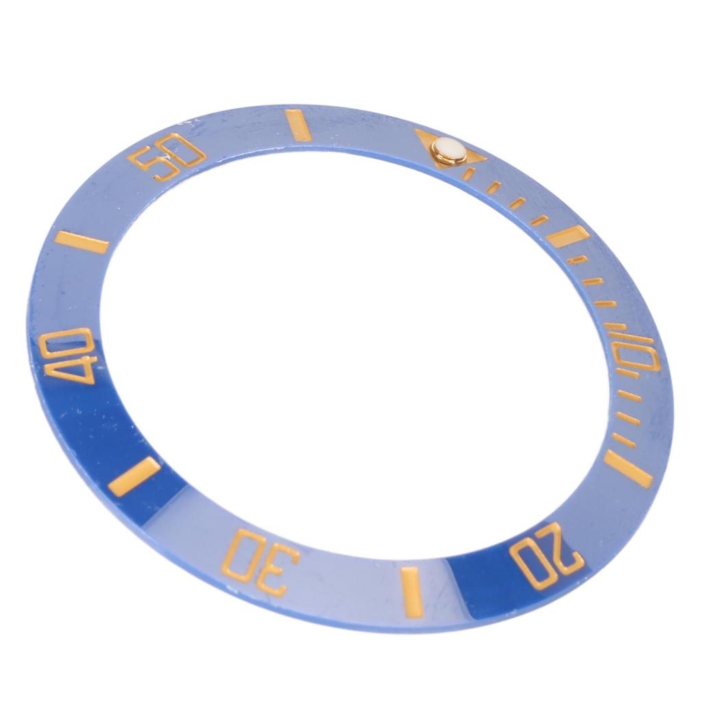 40mm Diameter Watch Bezel Insert Ring Clear Scale Luminous Ceramic Replacement Bezel Insert Gold