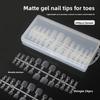 240Pcs Fake Toe Nail tips foot nail pieces non-marking matte false toe nails, fake nails, full toenails sticker