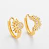 Sun and Moon Rhinestone Stud Earrings - European & American Fashion Trend Accessories
