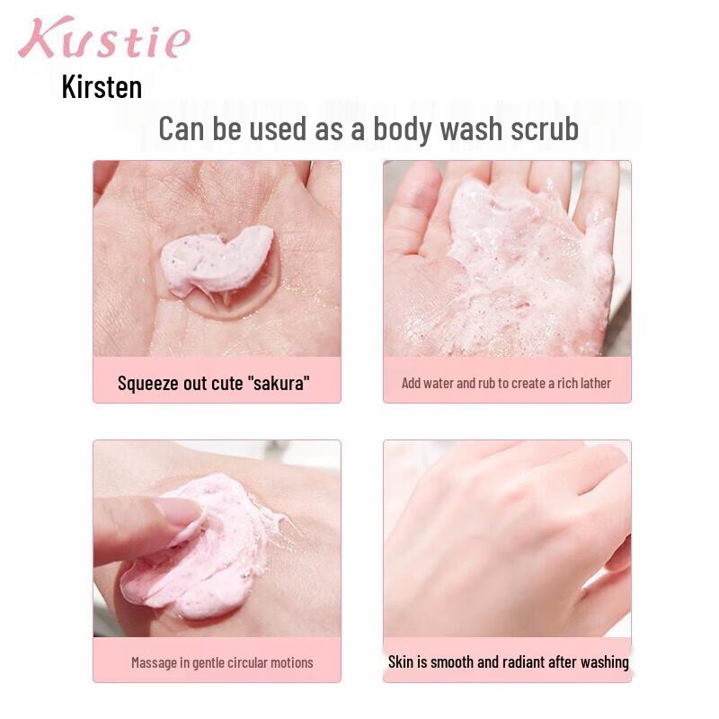 Kustie Sakura Dual-Effect Body Scrub