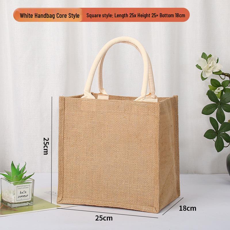 Available Jute Tote Bag - Customizable Logo, Blank for DIY or Hand-painting