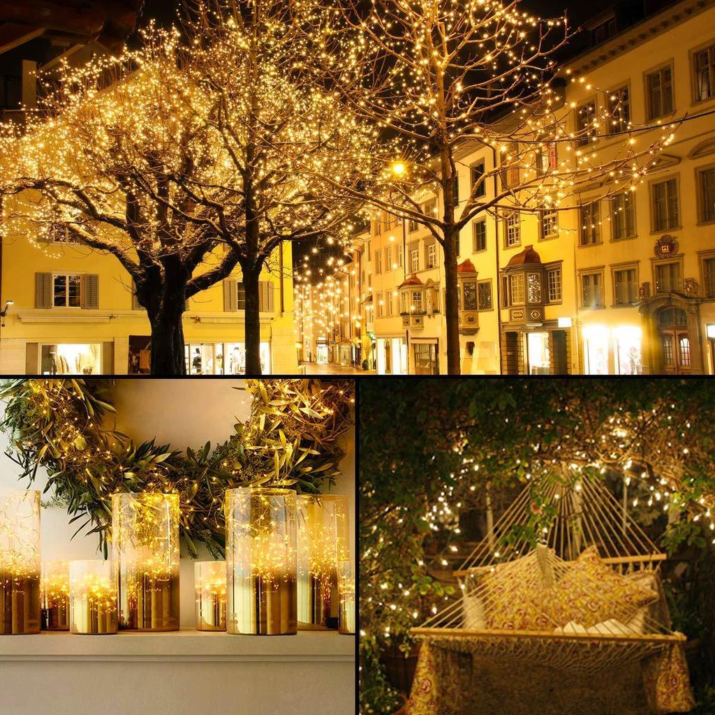 20M 200LED Solar String Lights Outdoor Waterproof Solar Lights with Solar Panel for Garden Yard Patio Lawn Wedding Garden