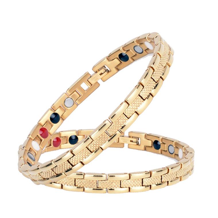 Titanium Steel Jewelry Stainless Steel Magnetic Stone Magnet Titanium Steel Bracelet Ladies