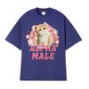 Alpha Männchen Niedliches Kätzchen Regenbogen T-Shirt Herren Damen Lustiges Katzen Meme Grafik T-Shirts Mode Vintage Kurzarm T-Shirt Streetwear