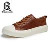 Bo Wei Spring Summer Leather Board Shoes Men'S Lace-Up Trendy Shoes Round Head Casual Leather Shoes British Fashion Trend Men'S Shoes