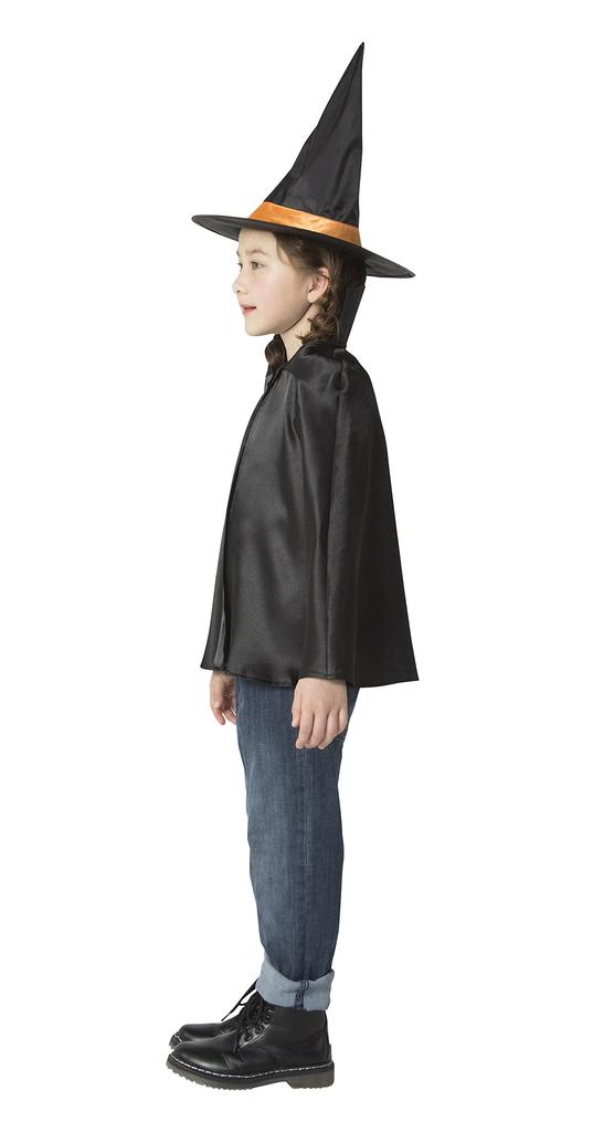 Clearstone Halloween Witch Cosplay Set for Kids, Unisex, Black