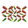 Gradient Feather Texture Nail Art Stickers - Red, Orange, Green Ballet Style False Nail Tips