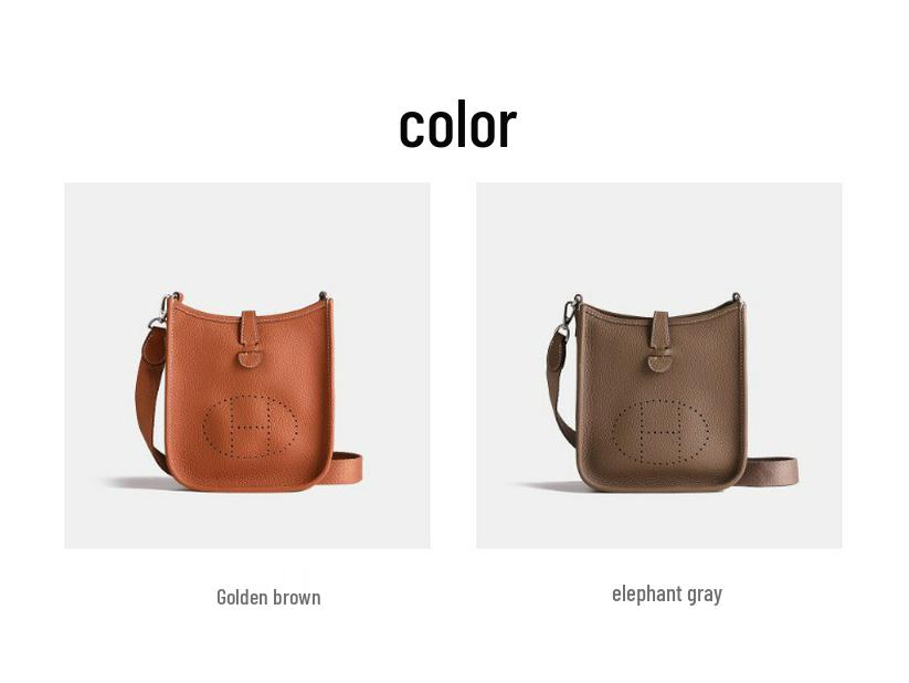 Women's Crossbody Bags 2025: High-Quality Handmade Evelyn Leather, Single Shoulder Cowhide Bag.
