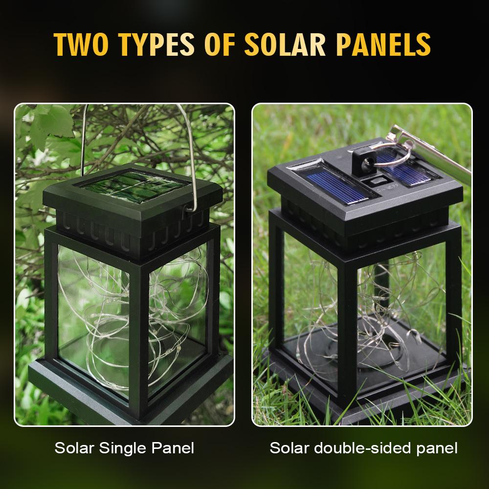 1pcs Retro Palace Lantern Outdoor Solar Lights Hanging Candle Lamps Landscape Yard Light Garden Decor Balcony Terrace Lamp