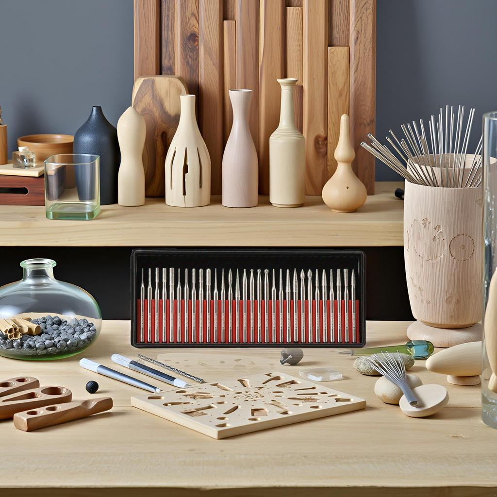 Diamentowy wiertło szlifierskie igłowe wiertła do naprawy jadeitu różne zestawy średnic trzpienia 3 mm, punktowe, odnowione, rzeźbiarskie, grawerskie,