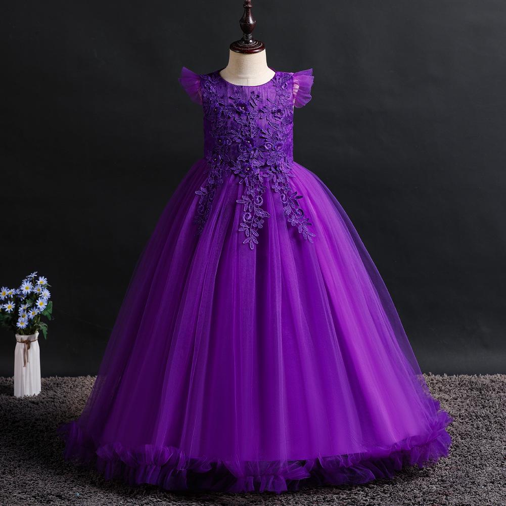 Children's Tulle Embroidered Princess Party Dress