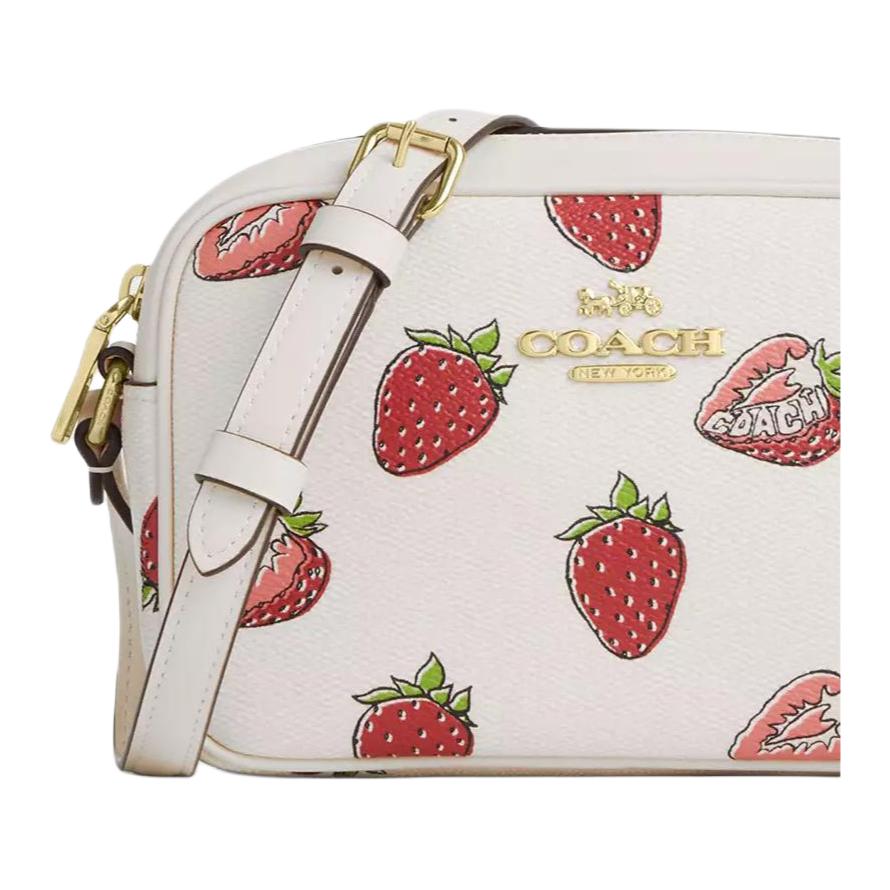 Coach Jamie 19 Logo Leather Camera Bag Women Shoulder Bag White CBA80-IMCAH
