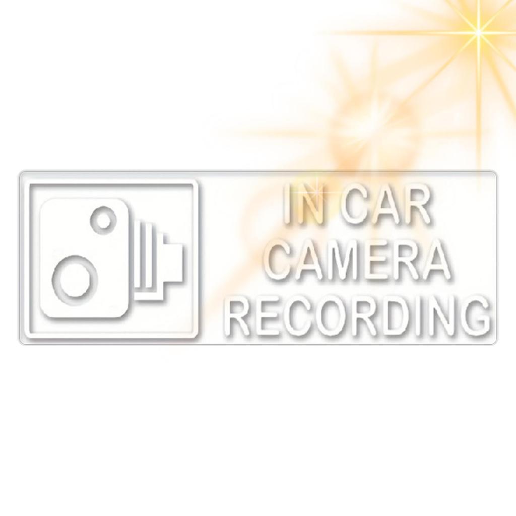 Car Camera Decal, Camera Warning Security Decal - Car Security Sticker with Surveillance Warning