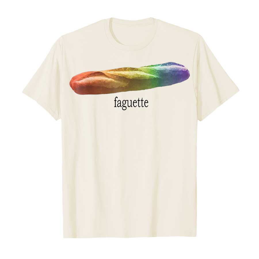 

Смішна футболка Багет Фагет до Місяця гордості ЛГБТ Бавовняні футболки Топи з коротким рукавом L