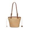 Straw bag women's large-capacity new vegetable basket shoulder bag beach premium tote bag
