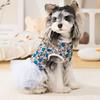 White Lace Dog Princess Dress Breathable Cat Tutu Skirt Dog Floral Skirt  Photo Shoot