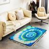 Boho Tie Dye Area Rug for Living Room and Bedroom, Trippy Swirl Hippie Carpet, Soft Bohemian Gypsy Floor Mat