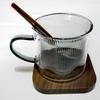200ML Fresh Ground Double Wall Coffee Glass Mugs With Wooden Tray Spoon Household Glass Coffee Cups And Mugs