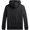 Polo Ralph Lauren SS22 Fleece Lined Hooded Pony Pattern Sweatshirt Unisex Black 710868912001