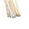 100pcs 20 30 40mm Copper 14K 18K Gold Plating Heads Eye Flat Head Pin For DIY Jewelry Making Findings Accessories
