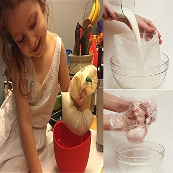 Milk Wine Nylon Tea Coffee Mesh Net Strainer Liquid Filter Bag Kitchen Tool