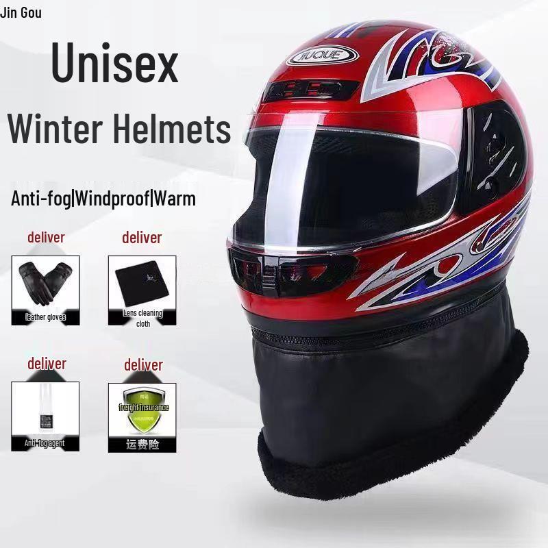 All-Season Anti-Fog Full-Face Helmet: Warm, Safe Riding for Men & Women