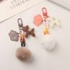 Adorable Boule de Fourrure Chiot Porte-clés de Voiture Pendentif Petit Nuage Couleur Fraîche Accessoires Décoration Ensemble Écouteurs
