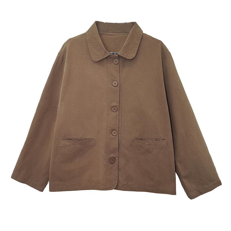 Plus Size Spring/Autumn Loose Casual Jacket for Middle-Aged Women