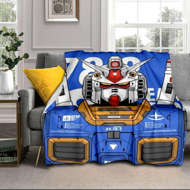 Mecha Armor Robotic Design Blanket Flannel Blanket for bed, sofa, Camping, Hiking, Picnic Essentials, gift for family Fan gifts