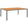 VidaXL Garden Table 200x150x75 Cm Acacia and Wicker Grey 310591
