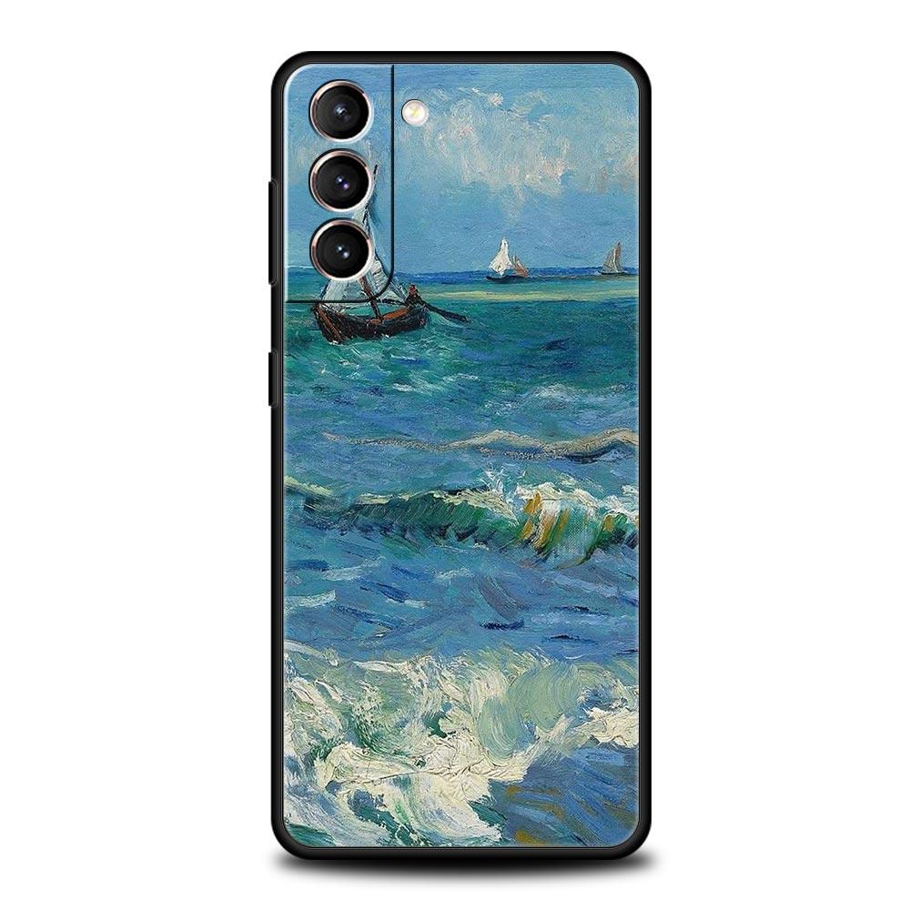 Garden Paint Art Vincent van Gogh Phone Case For Samsung Galaxy S25 Edge S24 S23 S22 S20 Ultra S21 FE 5G S10 Plus Soft TPU Cover