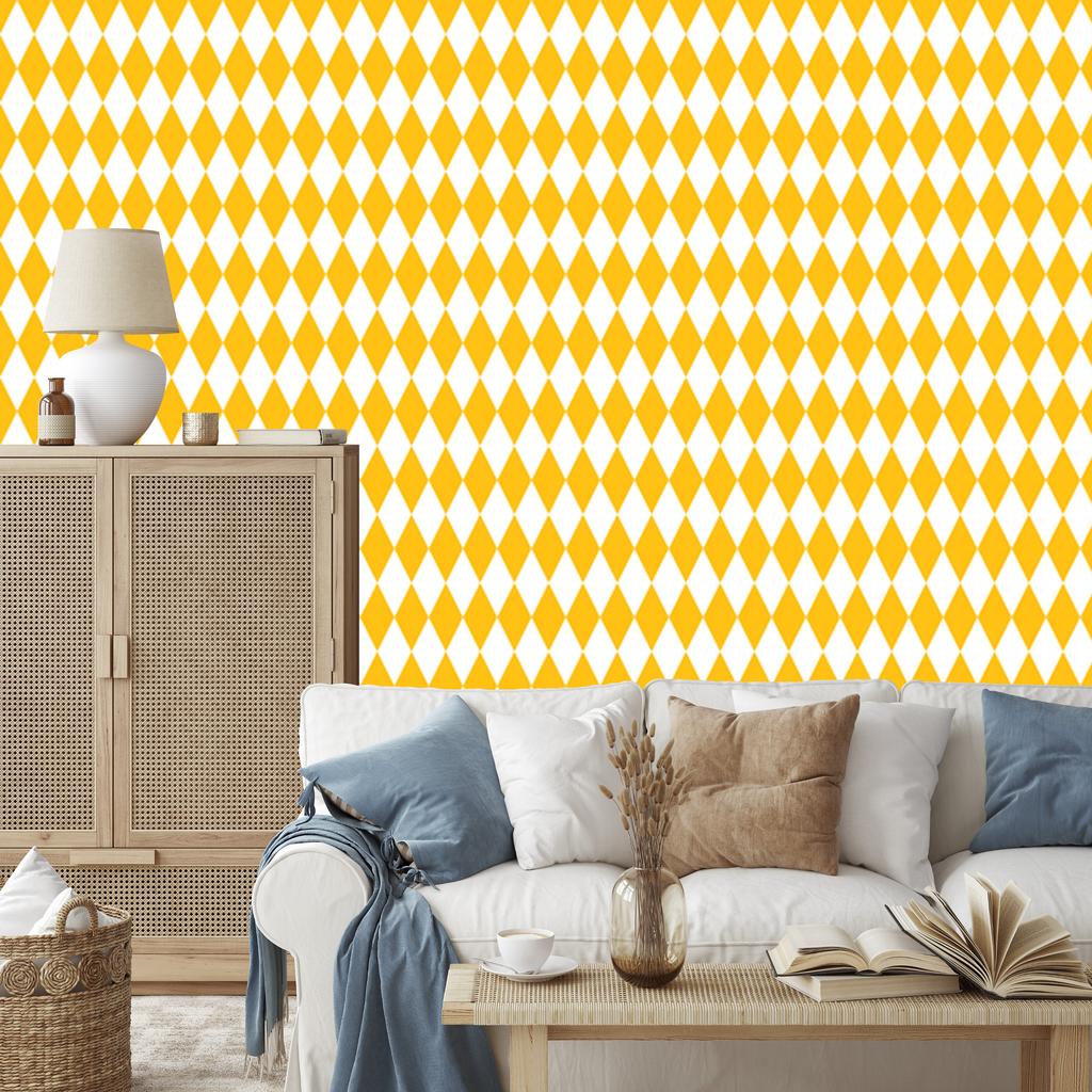 Harlequin Diamonds Gold Wallpaper for Living Room and Bedroom 50x1000