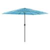 Blue Sun Umbrella with Steel Pole 300 X 200 X 250 Cm