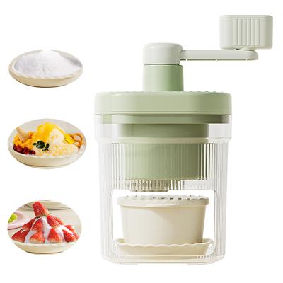 Eisraspelmaschine Klein Manuell Eiszerkleinerer Haushalt Handkurbel Herstellung Smoothie-Maschine Geeignet für Haushalt Outdoor Camping