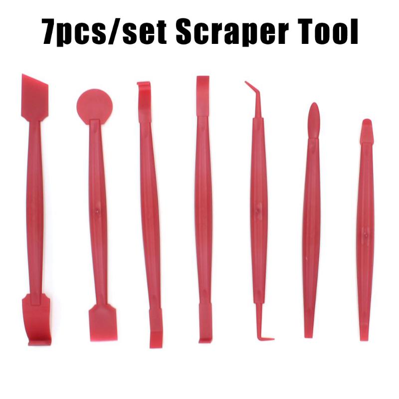 7pcs/set Car Vinyl Wrap Film Squeegee Scraper Tools Edge-closing Tool for Automobile Film Sticking Car Styling Auto Accessories