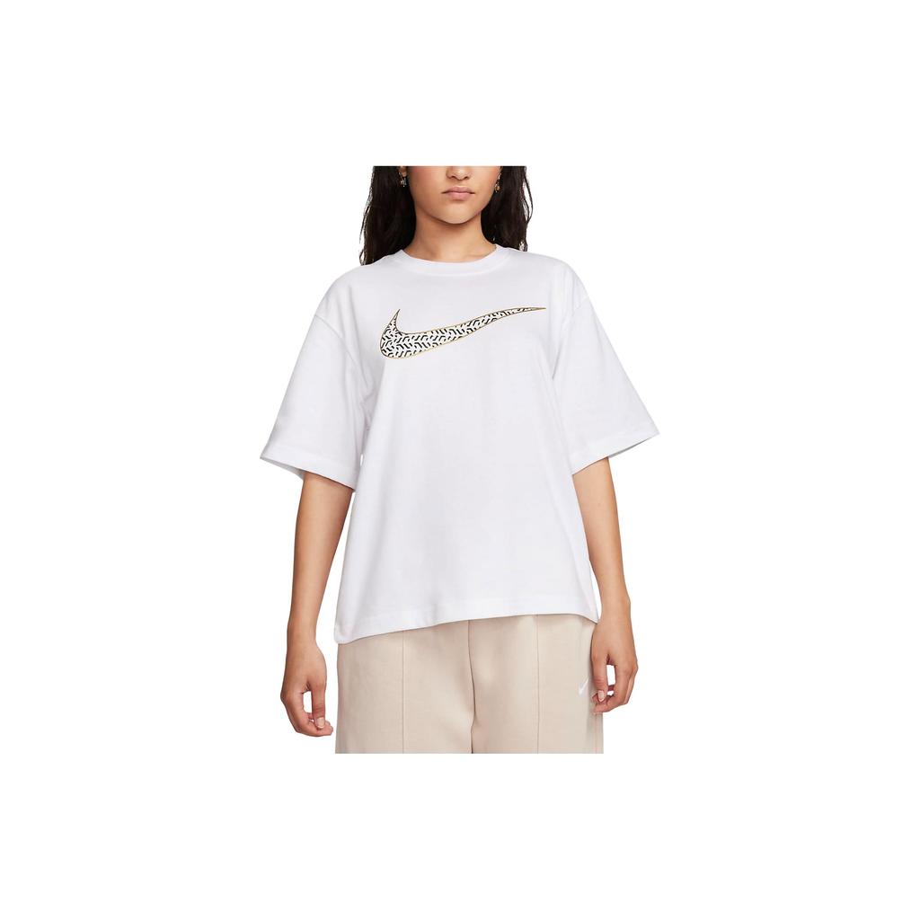 Nike Drop Shoulder Sleeve T Shirt Women's White FJ2714-100