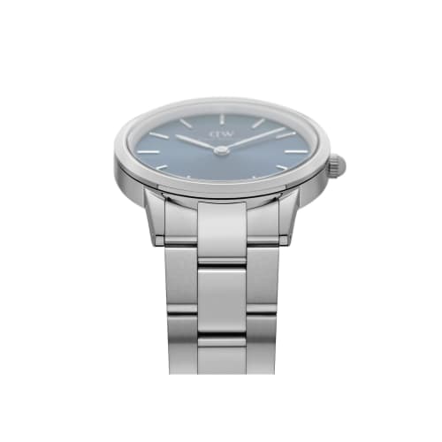 [Official Shop/2-Year Warranty/Official Import] Daniel Wellington DW Women's Iconic Link Unitone Watch, 28mm, Stylish Metal Silver Watch, Perfect Gift