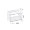 Minimalist Desktop Double-Layer Storage Rack Household Plastic Bathroom Small Stationery Organizing Pure White Multifunctional