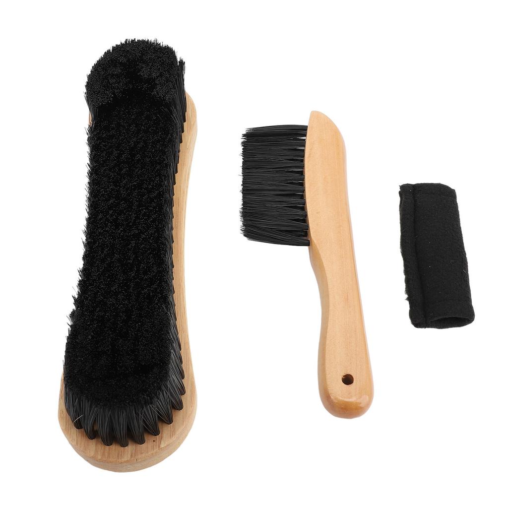 Billard Pooltisch und Bandenbürsten-Set Massivholz Billardbürste Reiniger Werkzeuge Zubehör mit Queue-Reinigungstuch für Pooltischzubehör