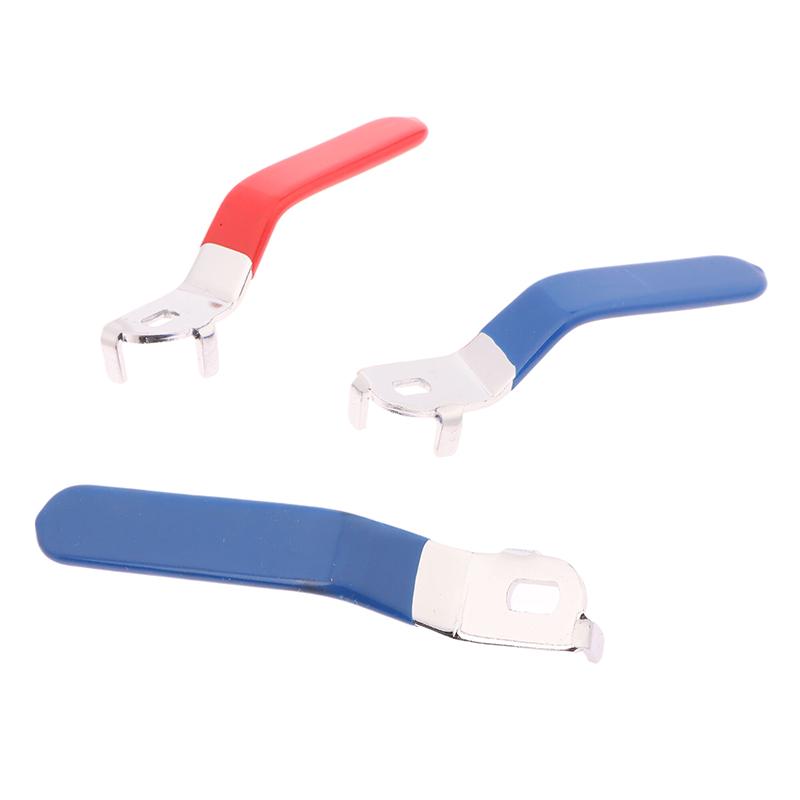 1pcs Valve Handle Lever Handle Iron Chrome Plated Replacement Quarter Turn With Plastic Grip Blue For DN20 Ball Valve