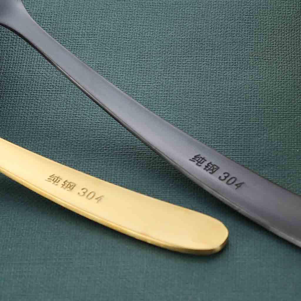 Rainbow oțel inoxidabil supă lingură amestecare instrumente de băut metal mare desert