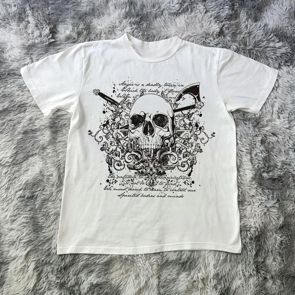 Graphic Tshirt Unisex Women Vintage Top Hip Hop Streetwear Oversized Tshirt Short Sleeve Casual Clothing Summer Fashion YK Tee
