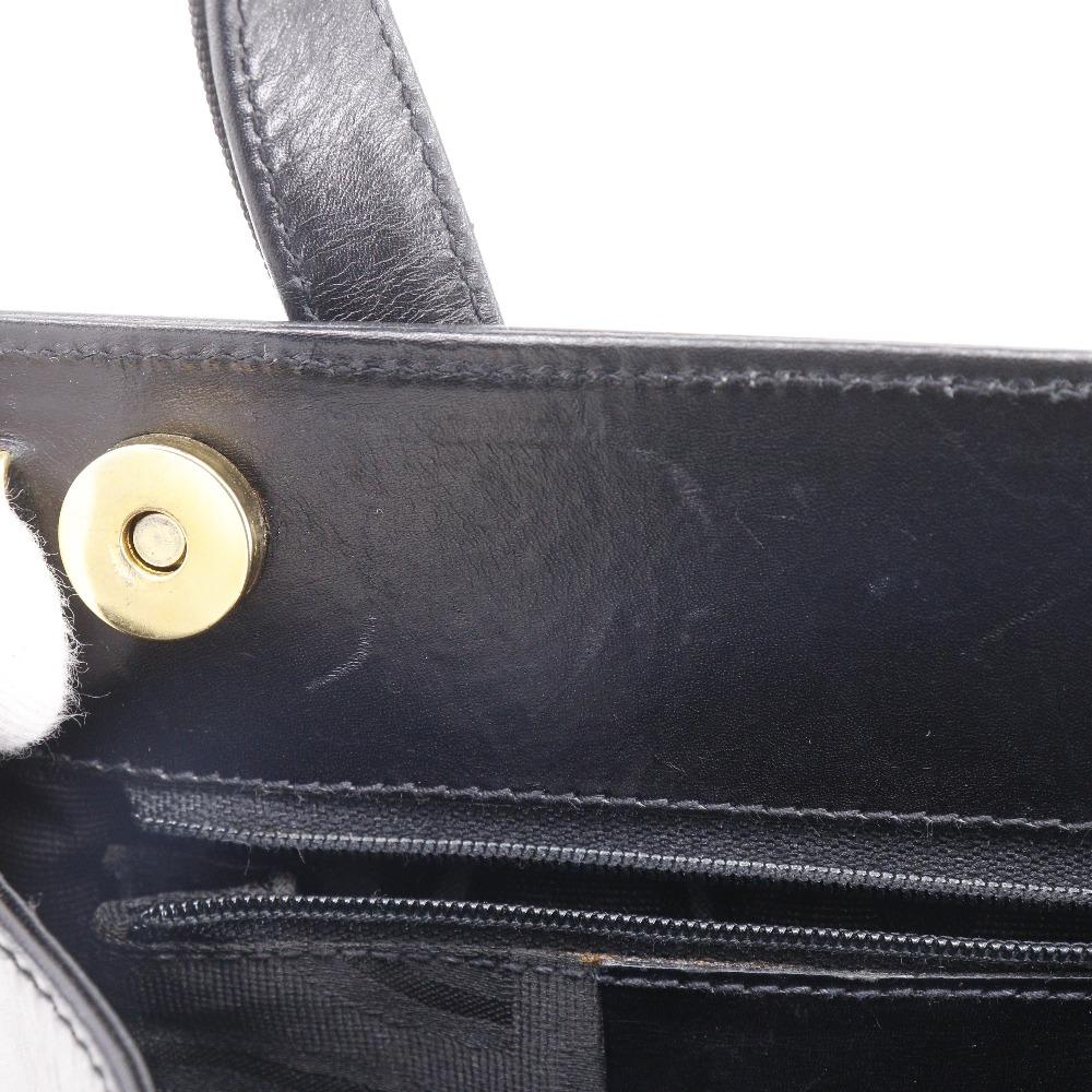 Salvatore Ferragamo Vara Ribbon Handbag BA214178 2WAYShoulder Black Calfskin Women Used