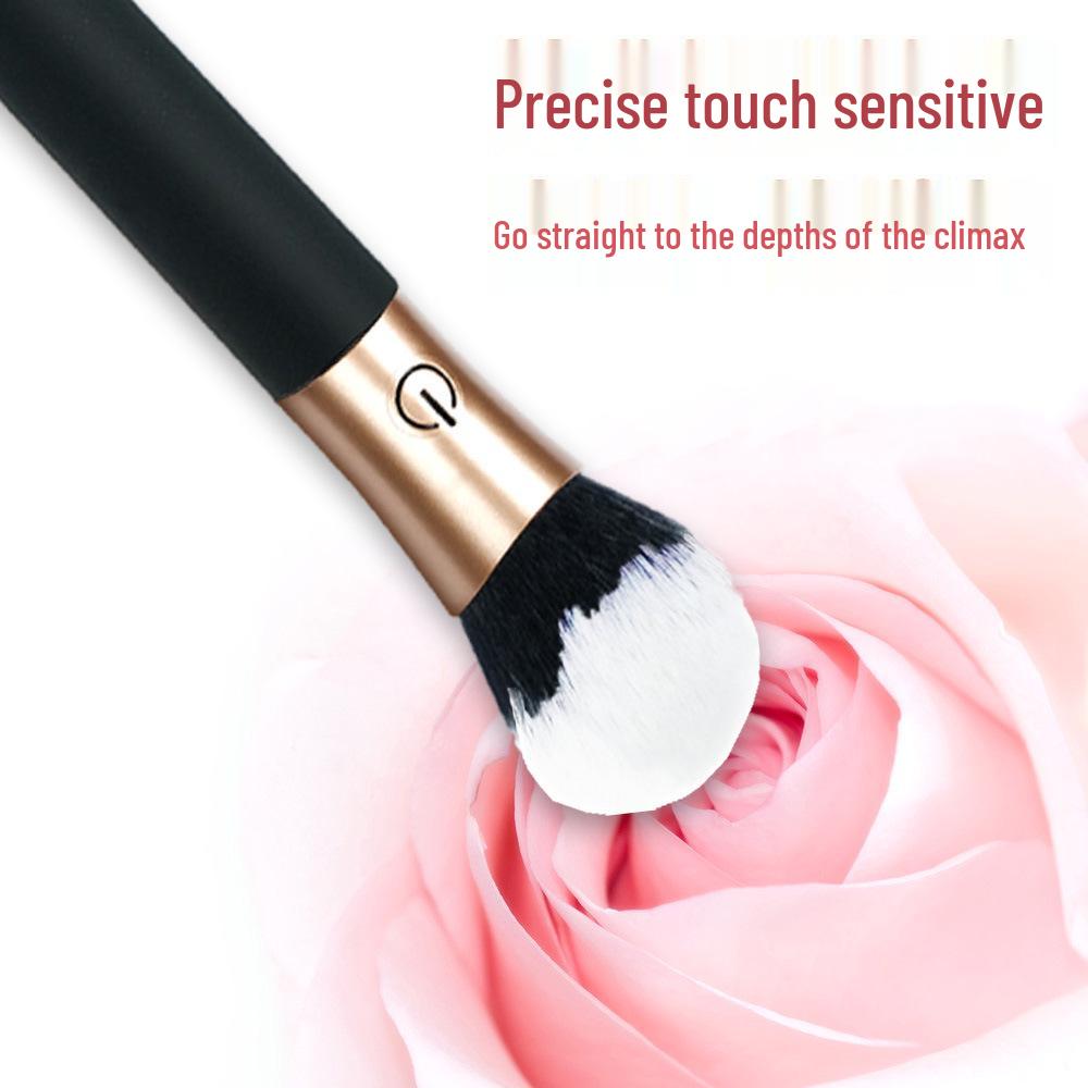 Customized Vibrating Makeup Brush Insert - Female Electric Massager & Orgasm Enhancer